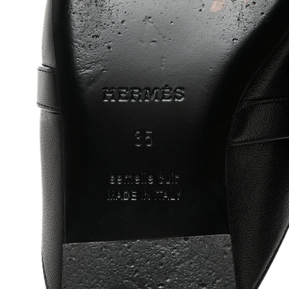 Hermes Goatskin Oz Mules 35 Black 8 of 9