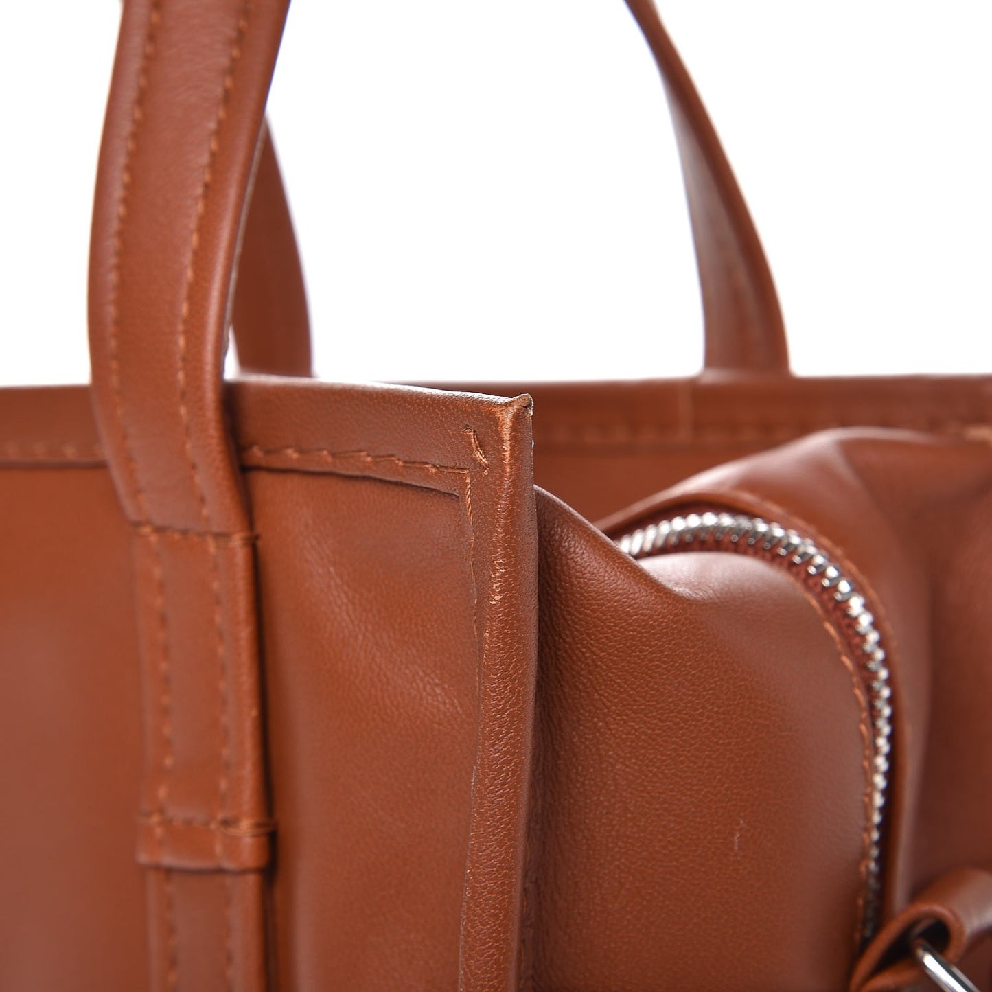 Agneau XS Bazar Shopper Tote Marron Fauve