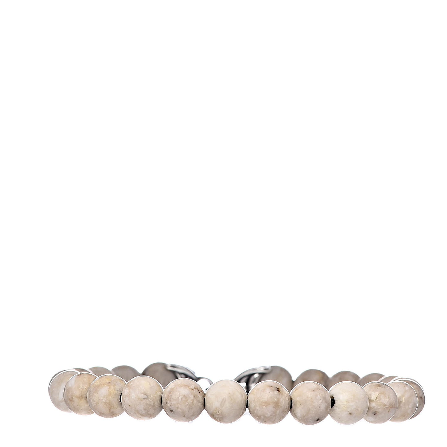 Sterling Silver Riverstone 8mm Spiritual Beads Bracelet