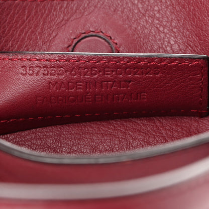Balenciaga Veau Papier Mini A4 Zip Around Tote Rouge Aubergine 7 of 15
