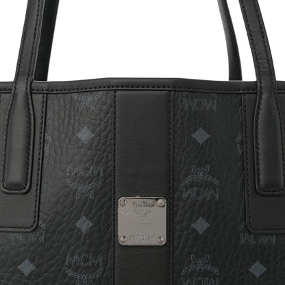 MCM Visetos Medium Liz Reversible Shopper Tote Black 8 of 12
