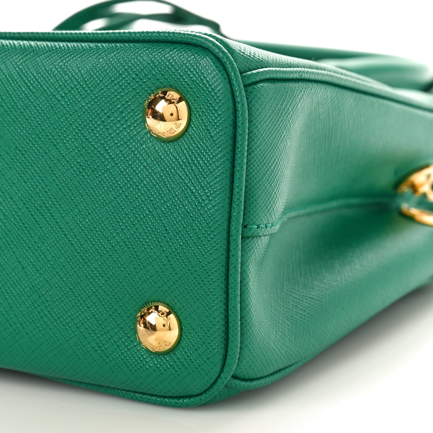 Saffiano Lux Mini Galleria Double Zip Tote Biliardo