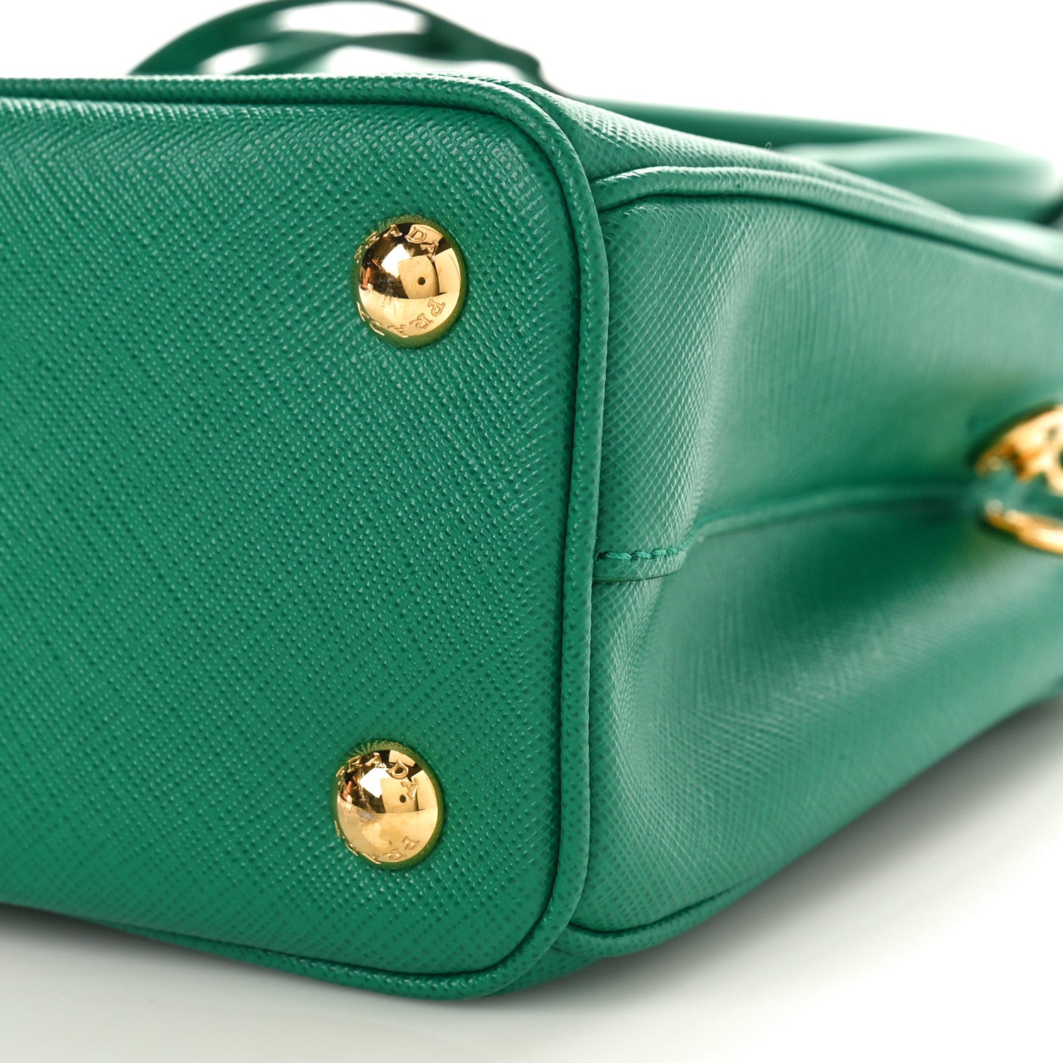 Prada Saffiano Lux Mini Galleria Double Zip Tote Biliardo 8 of 9