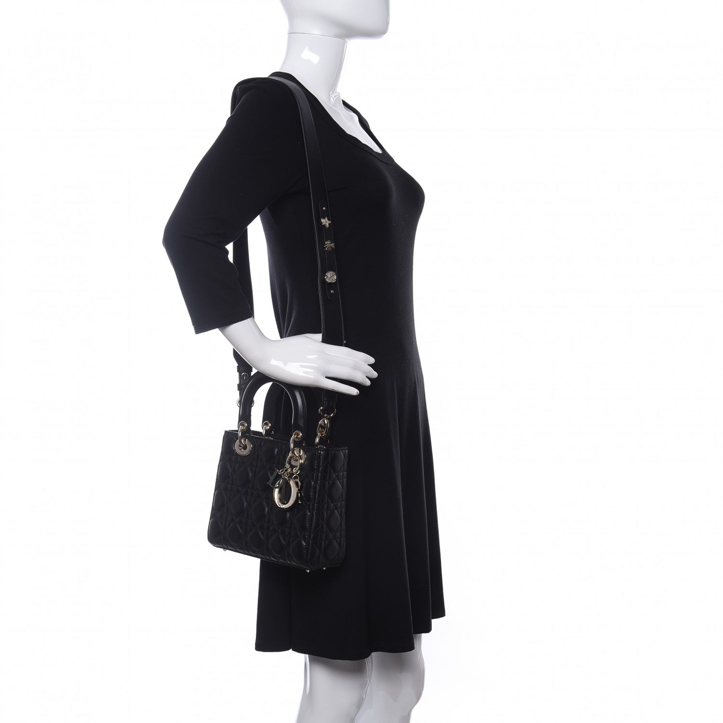 Lambskin Cannage Small My ABCDior Lady Dior Black