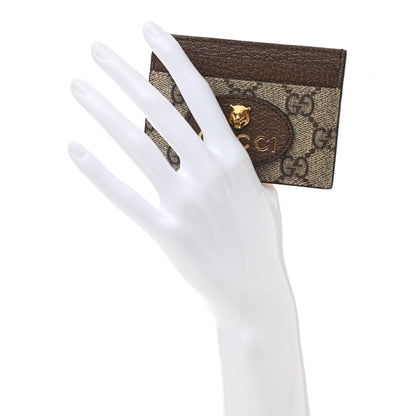 Gucci GG Supreme Monogram Neo Vintage Card Holder Beige Crop New Acero 2 of 5