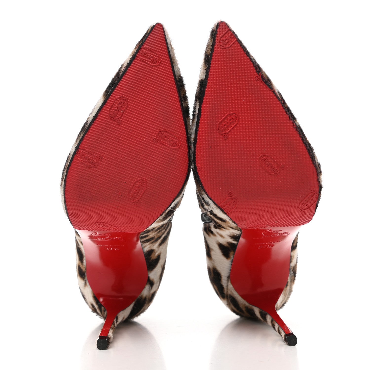 Christian Louboutin Calf Hair Leopard Print So Kate Booty 100 Ankle Boots 37.5 Brown 5 of 7