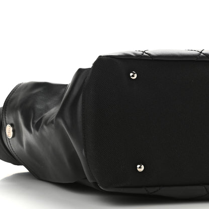 Chanel Coated Canvas Quilted Large Paris Biarritz Tote Black 9 of 10