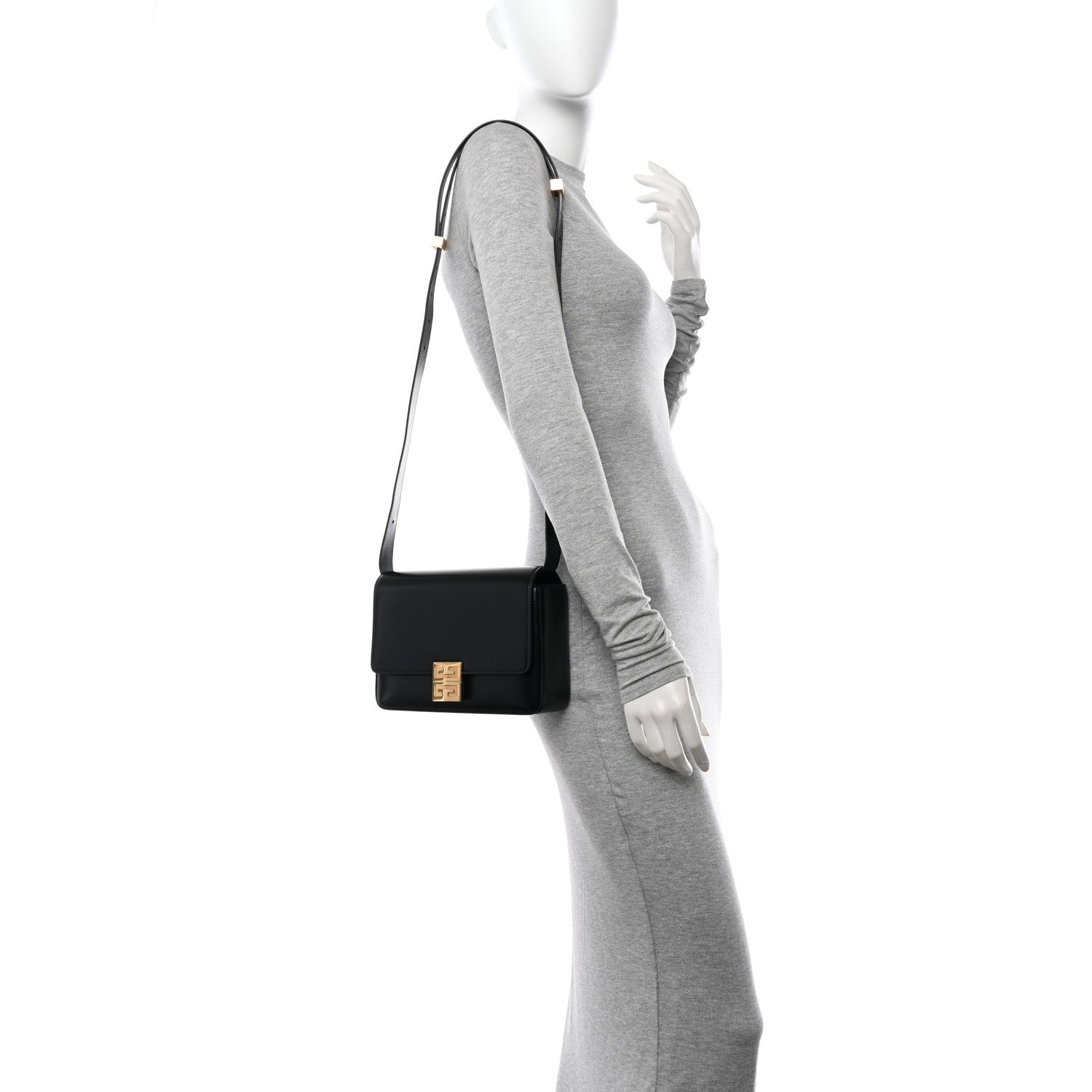 Givenchy Box Calfskin Medium 4G Shoulder Bag Black 2 of 16