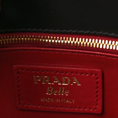 Prada City Calfskin Belle Top Handle Bag Black 6 of 9