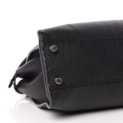 Fendi Cuoio Romano Selleria Bi-Color Medium Peekaboo Iconic Satchel Black Mou 12 of 13