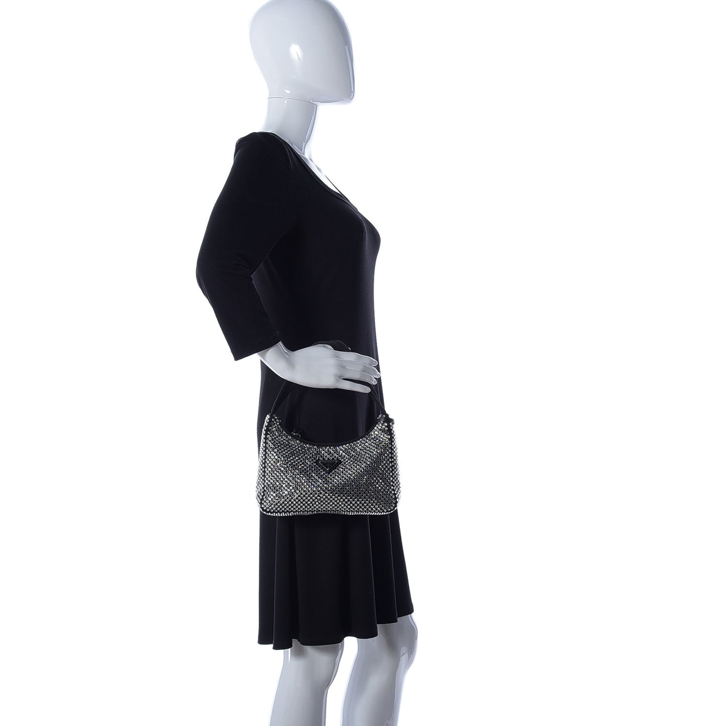 Satin Crystal Mini Re-Edition 2000 Bag Cristal