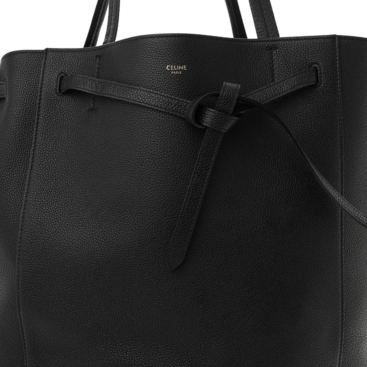 Soft Grained Calfskin Medium Belt Cabas Phantom Black