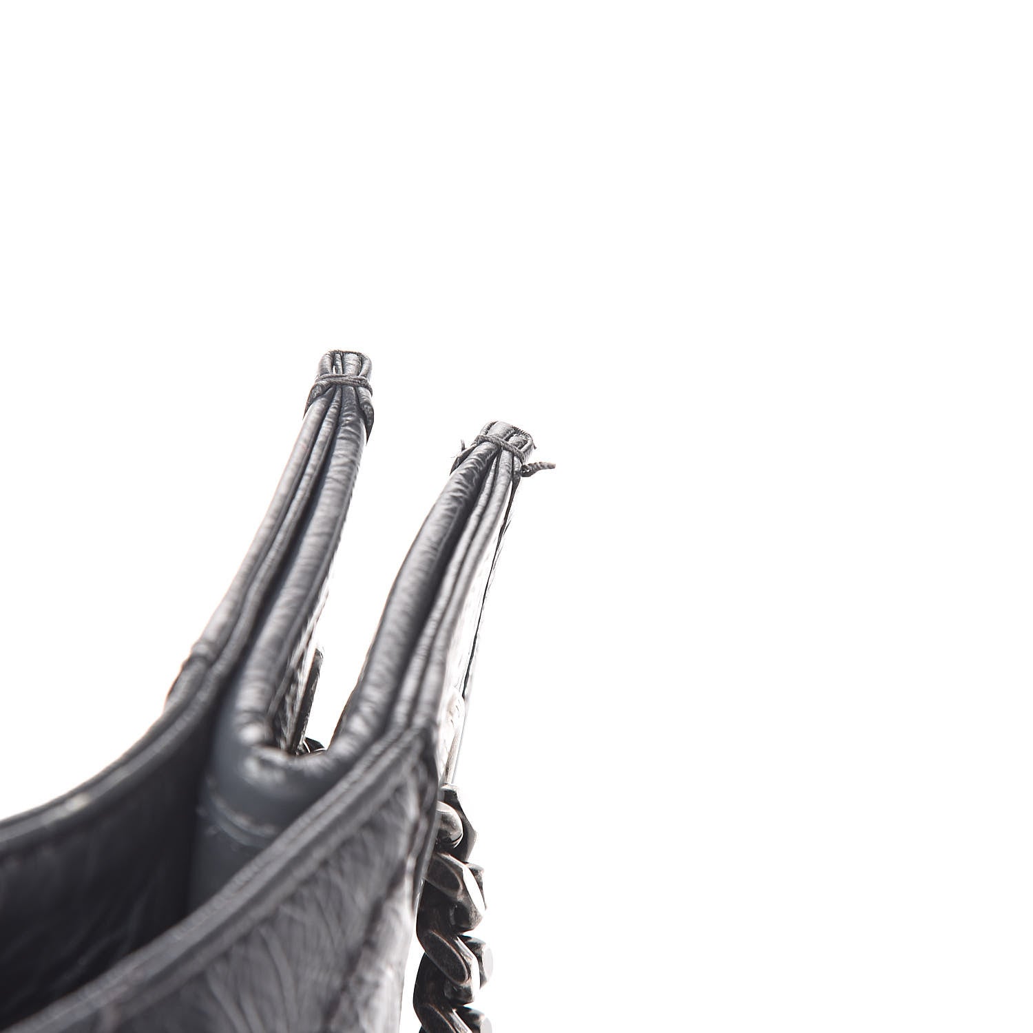 Saint Laurent Crinkled Calfskin Matelasse Monogram Niki Shopper Tote Dark Smog 7 of 10