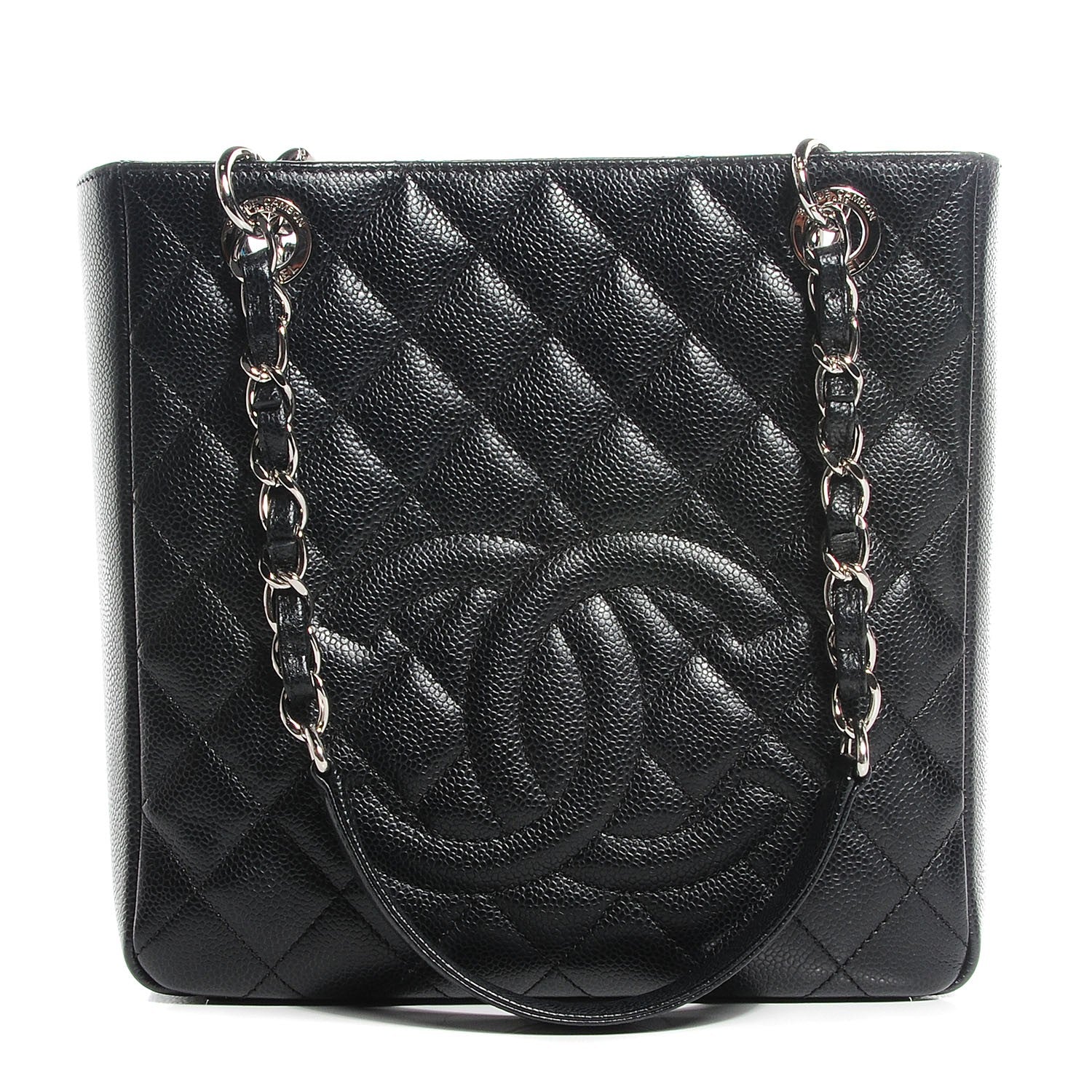 Chanel Caviar Quilted Petit Shopping Tote PST Black 1 of 8