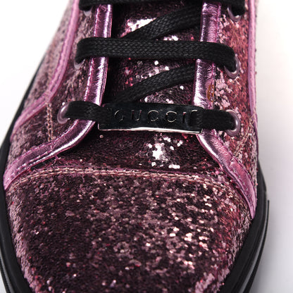 Gucci Glitter Galactica Nappa High Top Sneakers 39.5 Soft Pink Rosa 9 of 9