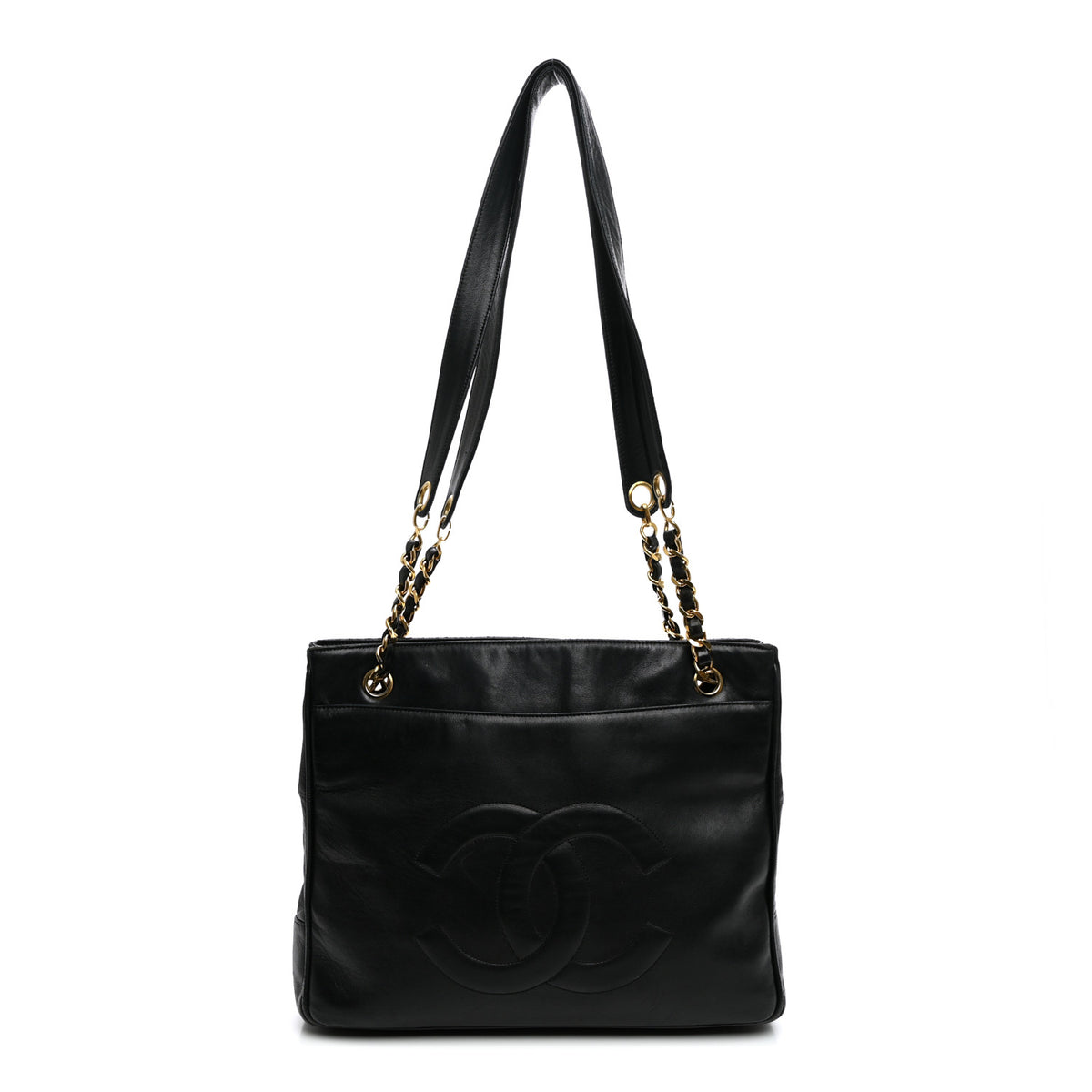 Lambskin CC Shoulder Bag Black
