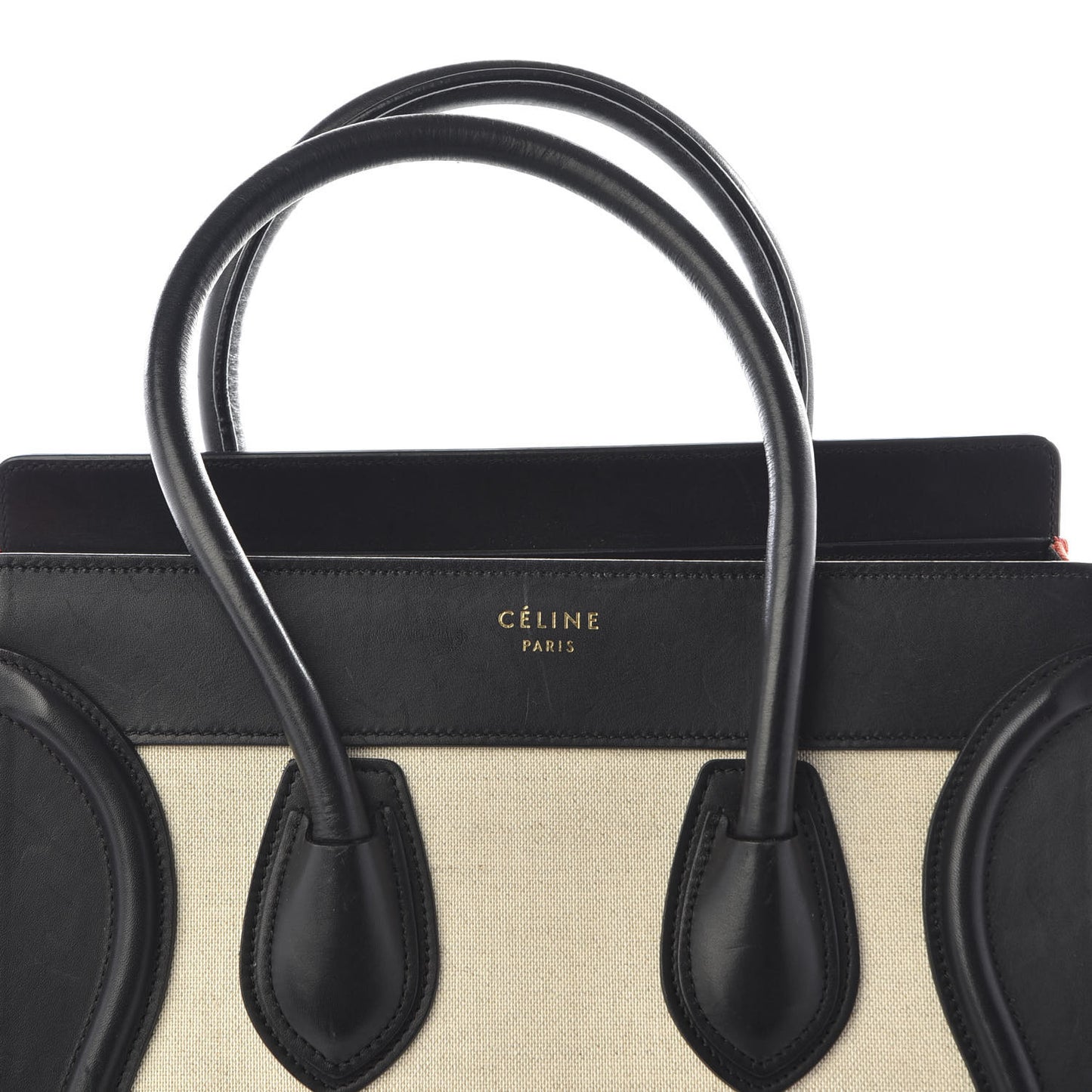 Linen Smooth Calfskin Micro Tri-Color Luggage Natural