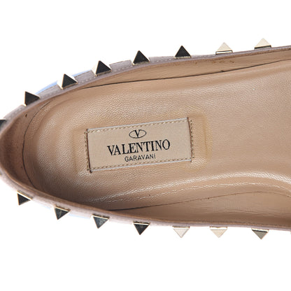 Valentino Garavani Calfskin Nappa Rockstud Ballerina Flats 36.5 Blue Fluo Poudre 9 of 13