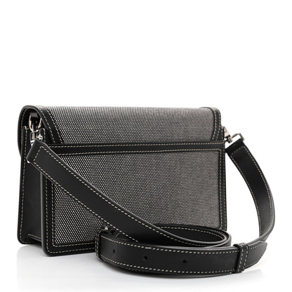 Burberry Cotton Canvas Horseferry Print Crossbody Black 3 of 10