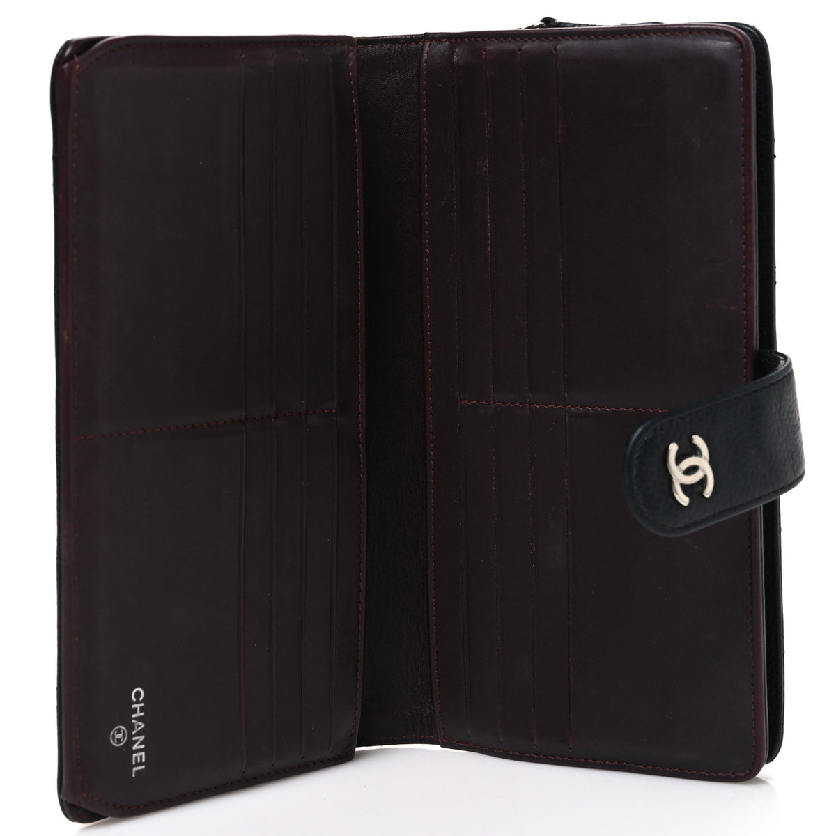 Chanel Caviar Quilted CC French Long Wallet Black 5 of 9