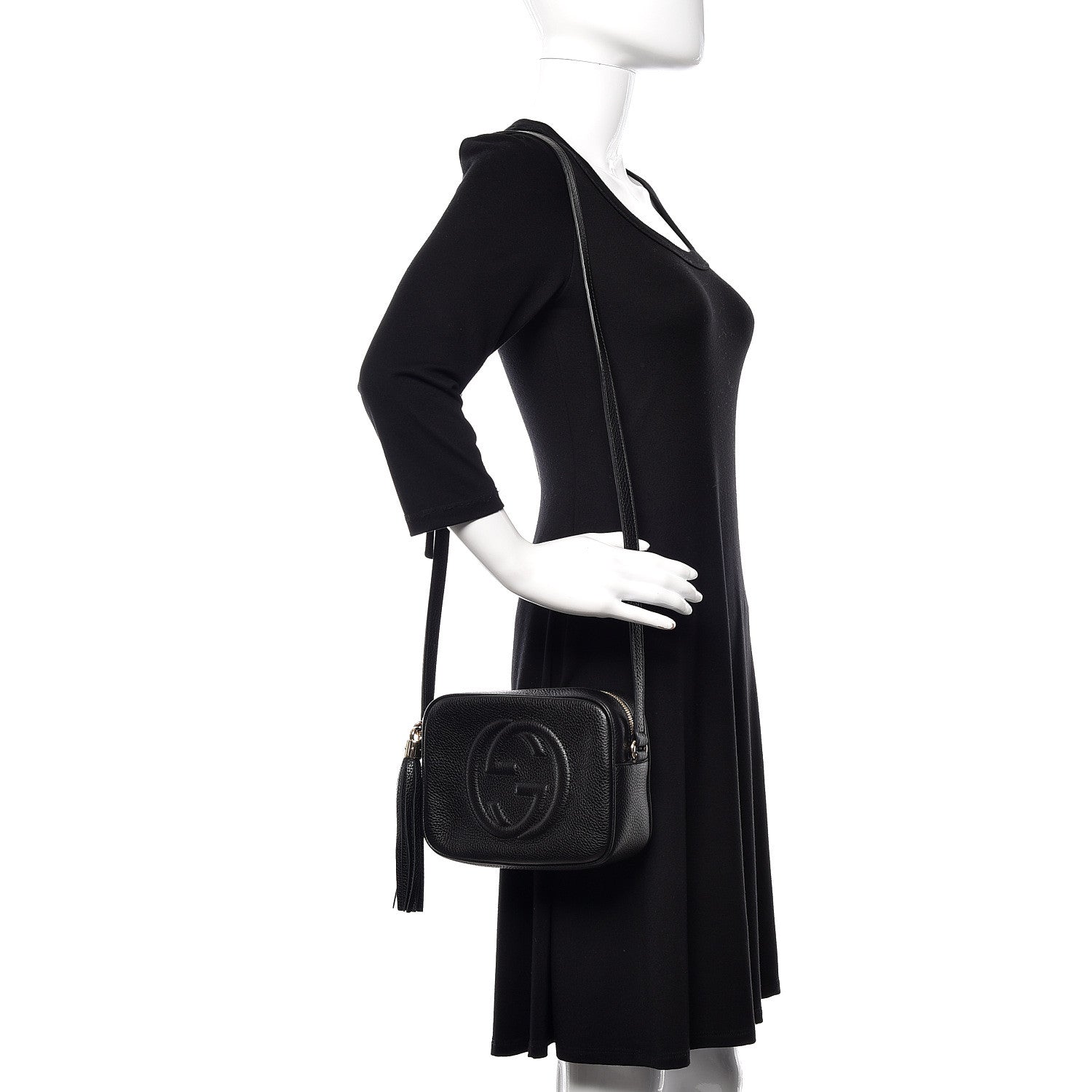 Gucci Pebbled Calfskin Small Soho Disco Bag Black 2 of 9