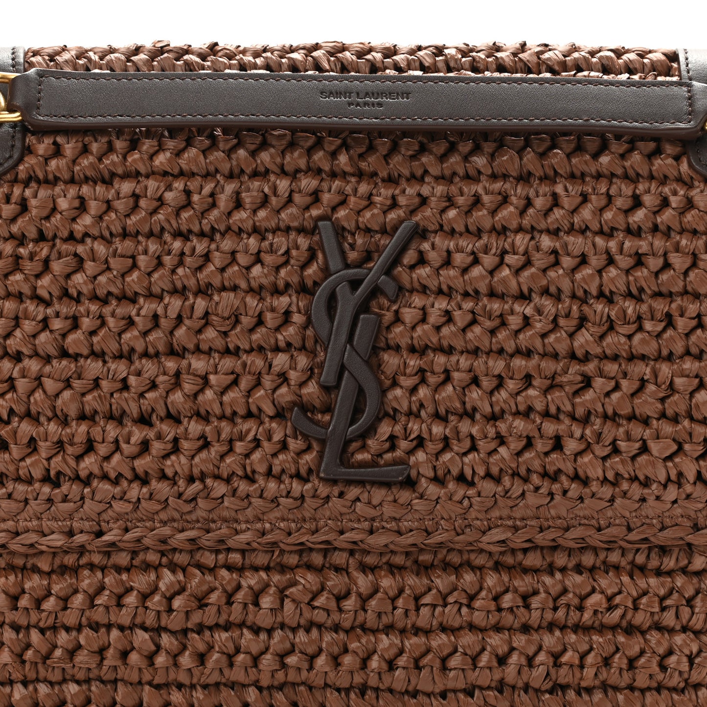 Raffia Calfskin Monogram Medium Niki Chain Satchel New Nut