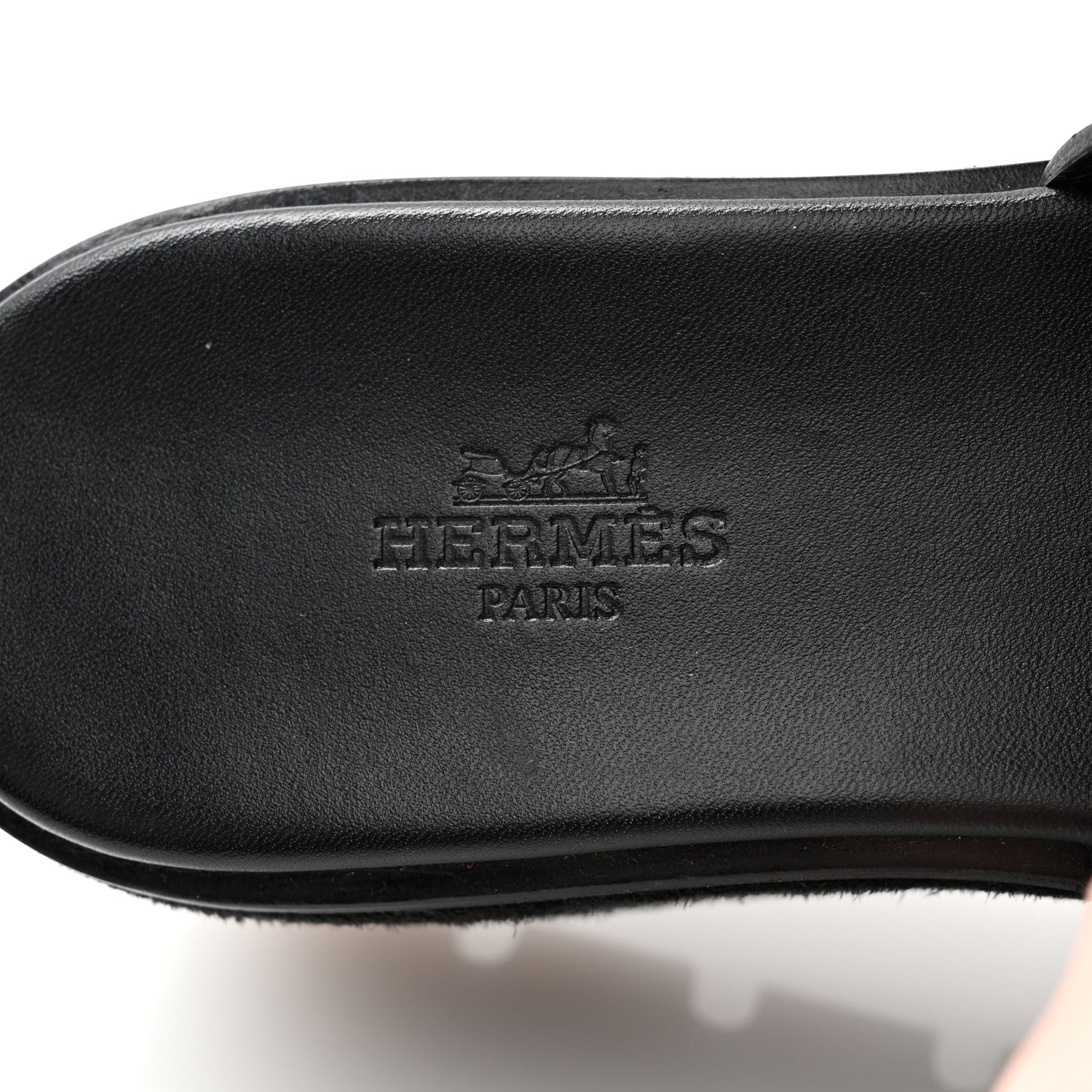 Hermes Calfskin Suede Eze 30 Sandals 37 Black 6 of 10