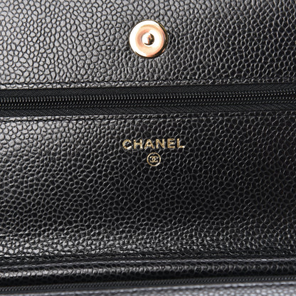 Chanel Caviar Quilted Wallet On Chain WOC Black 6 of 12