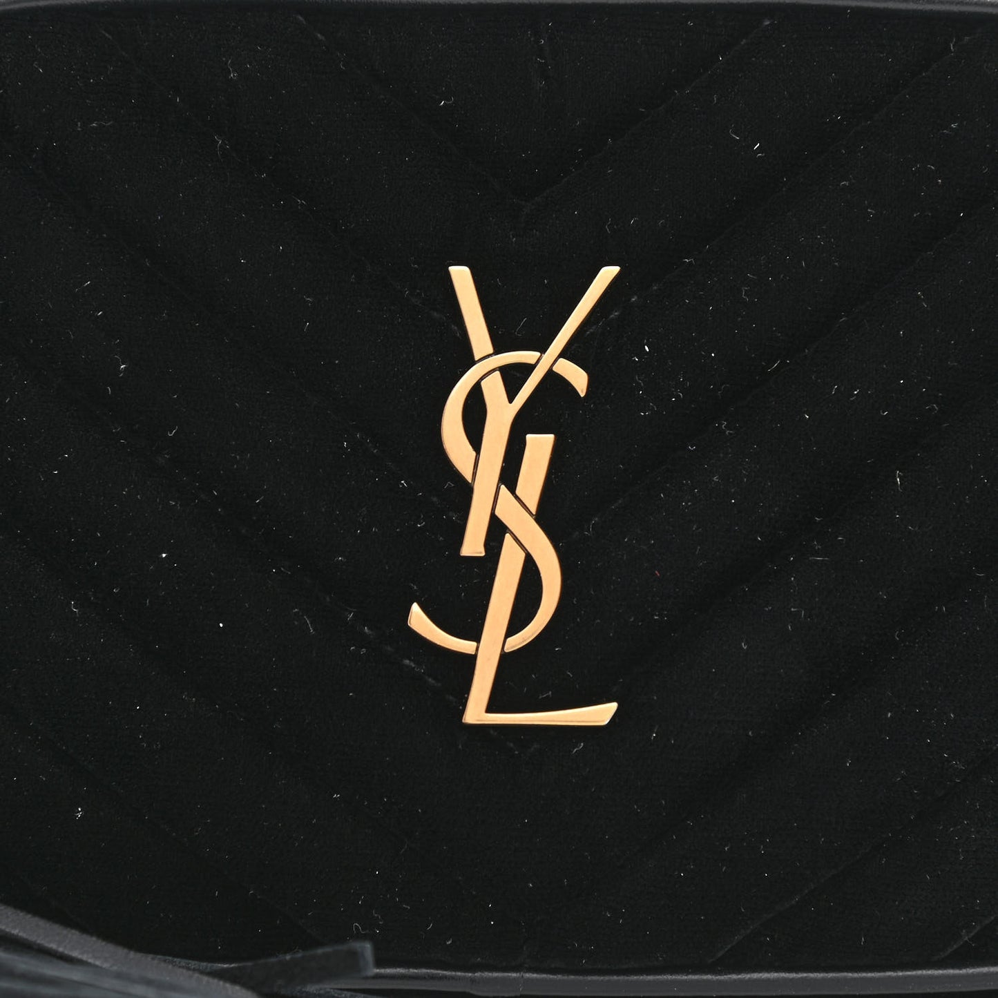 Velour Matelasse Monogram Lou Belt Bag Black