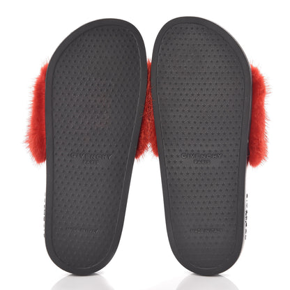 Givenchy Mink Rubber Slide Sandals 40 Red 7 of 7