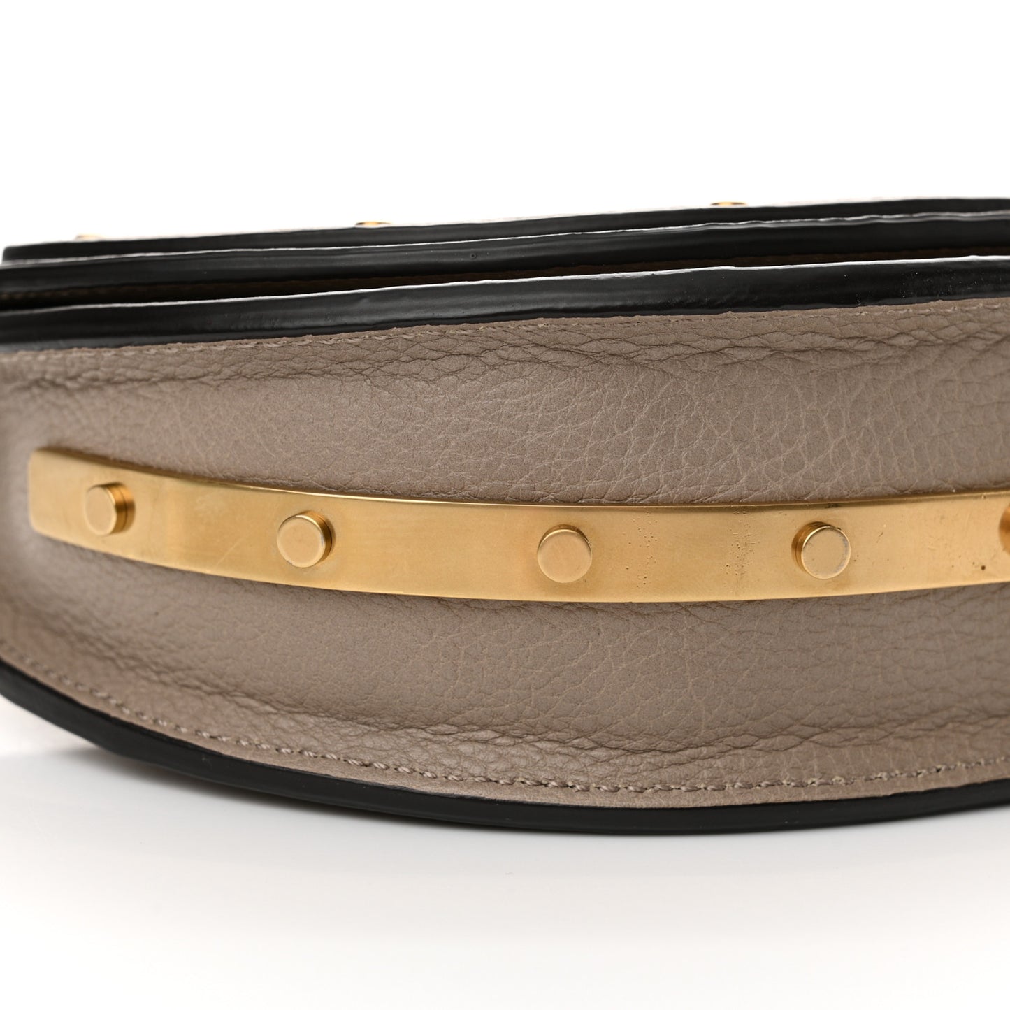 Calfskin Small Nile Bracelet Minaudiere Bag Motty Grey