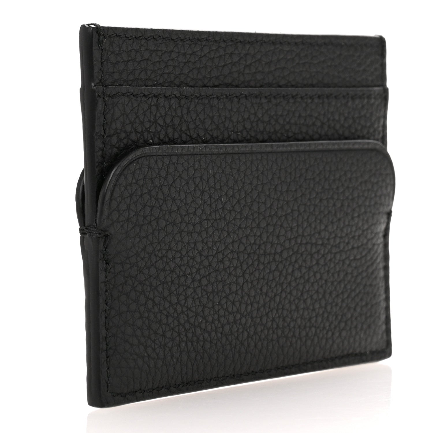 Christian Dior Grained Calfskin Logo Card Holder Black 3 of 7