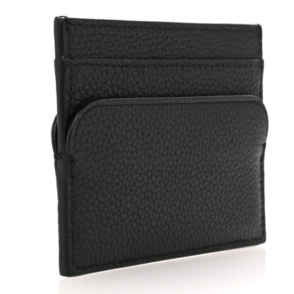 Christian Dior Grained Calfskin Logo Card Holder Black 3 of 7