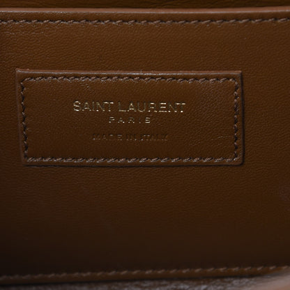 Saint Laurent Suede Cassandre Tassel Clutch Tan 8 of 8