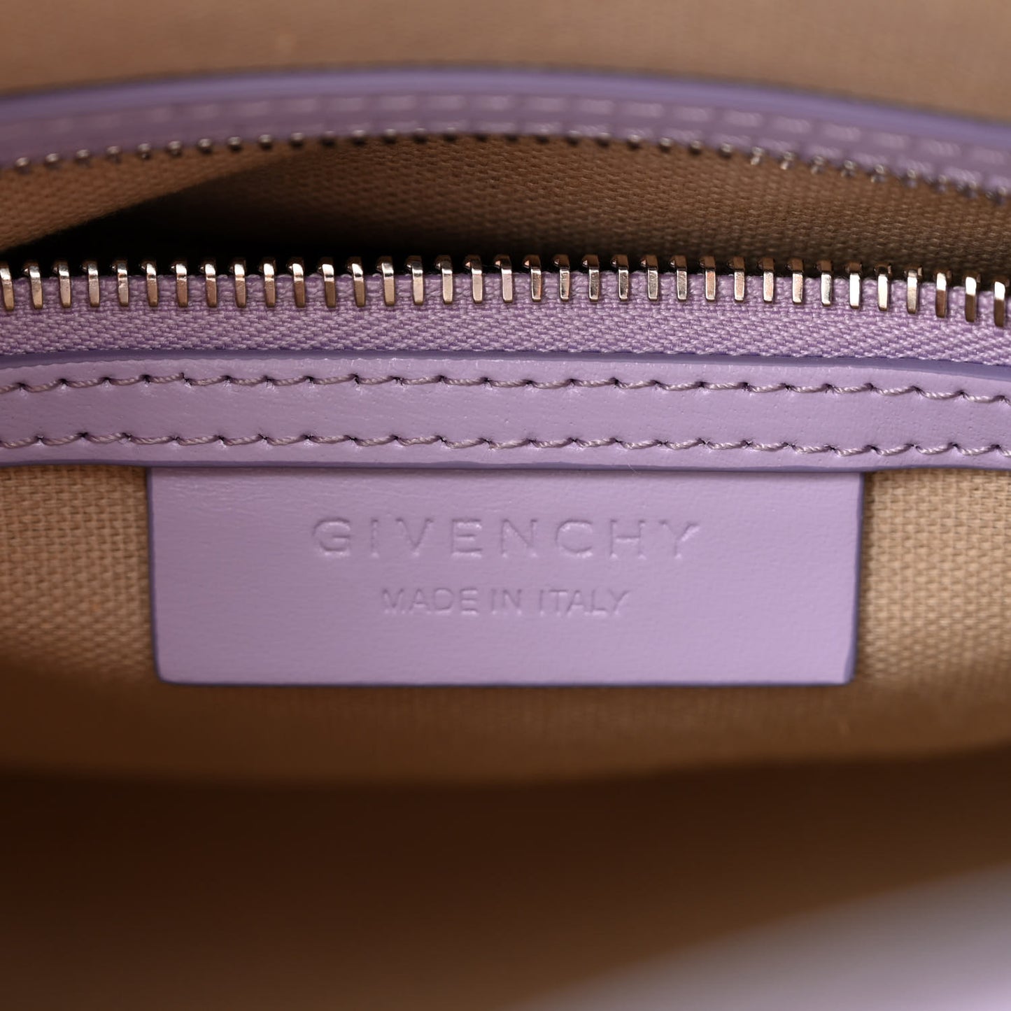 Shiny Lord Calfskin Mini Antigona Lilac
