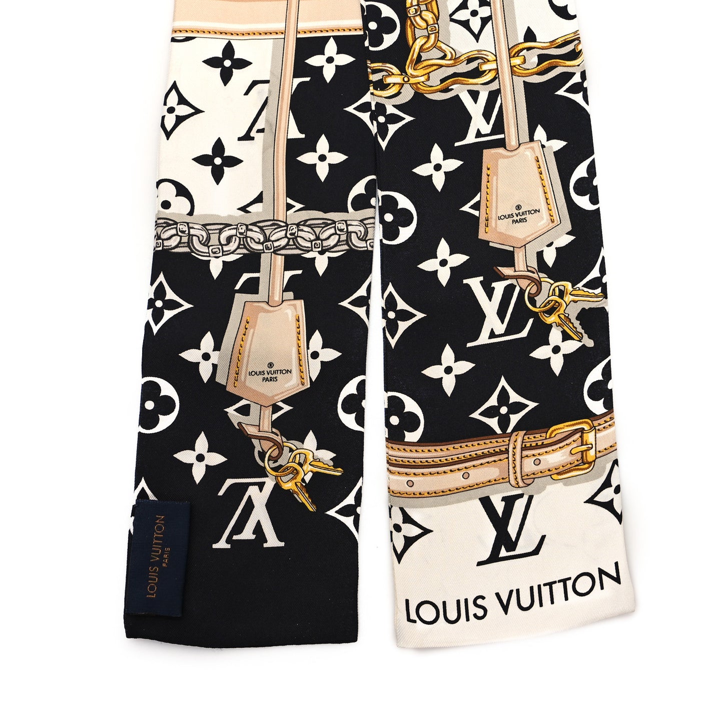 Silk Monogram Confidential Bandeau Black