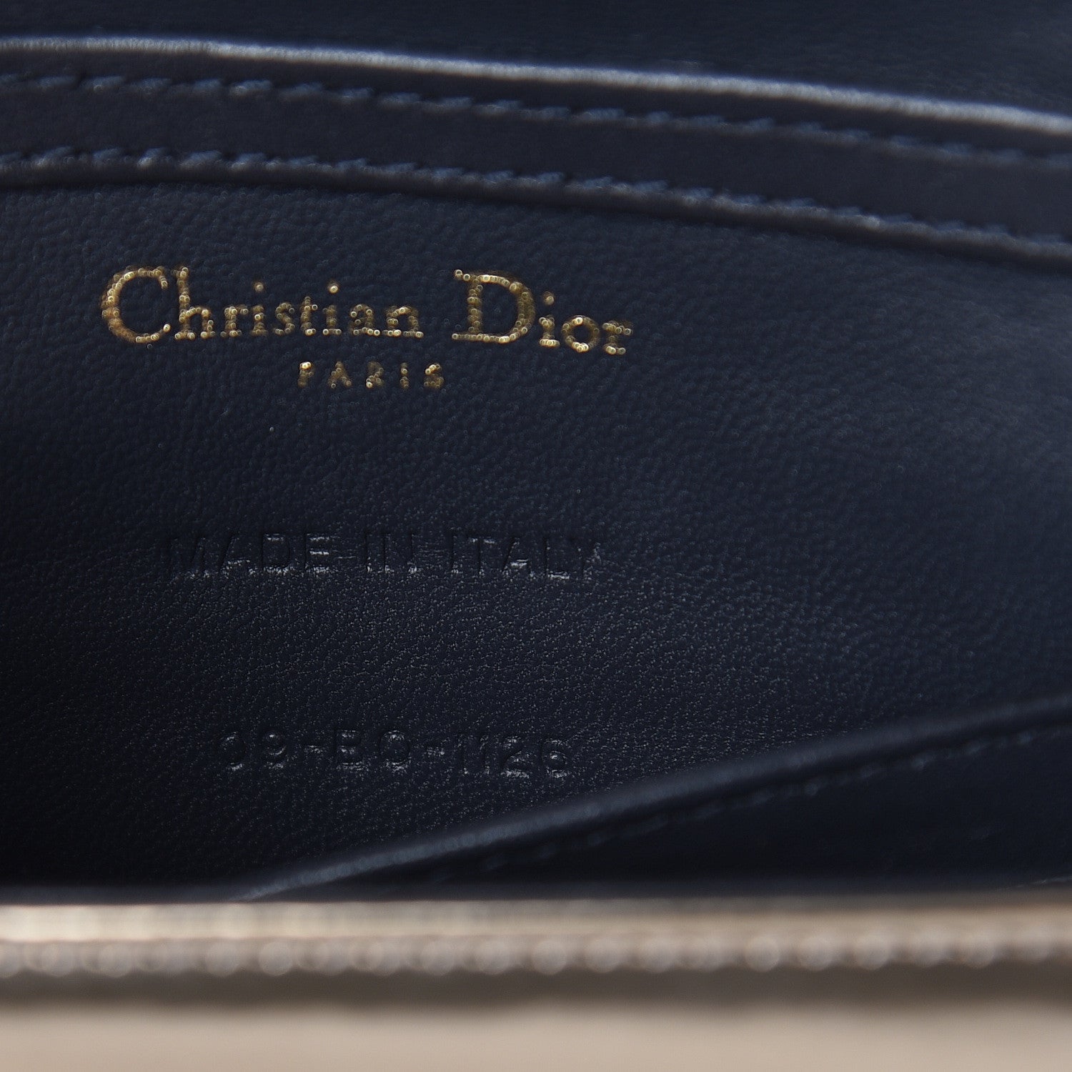 Christian Dior Metallic Patent Micro-Cannage Baby Diorama Flap Bag Champagne 7 of 11