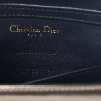 Christian Dior Metallic Patent Micro-Cannage Baby Diorama Flap Bag Champagne 7 of 11
