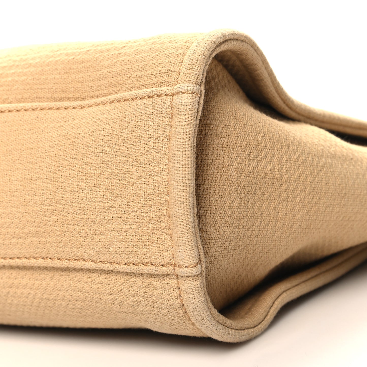 Mixed Fibers Small Deauville Tote Beige