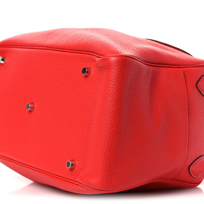 Hermes Taurillon Clemence Lindy 34 Rouge Tomate 10 of 13