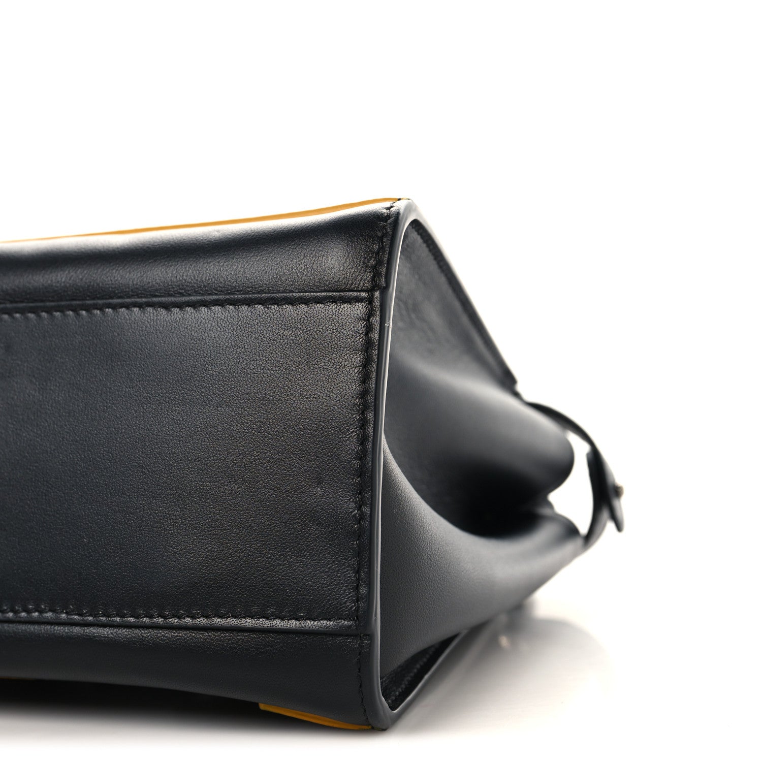 Fendi Nappa FF Mini Peekaboo Iconic Satchel Black Sunflower 11 of 11