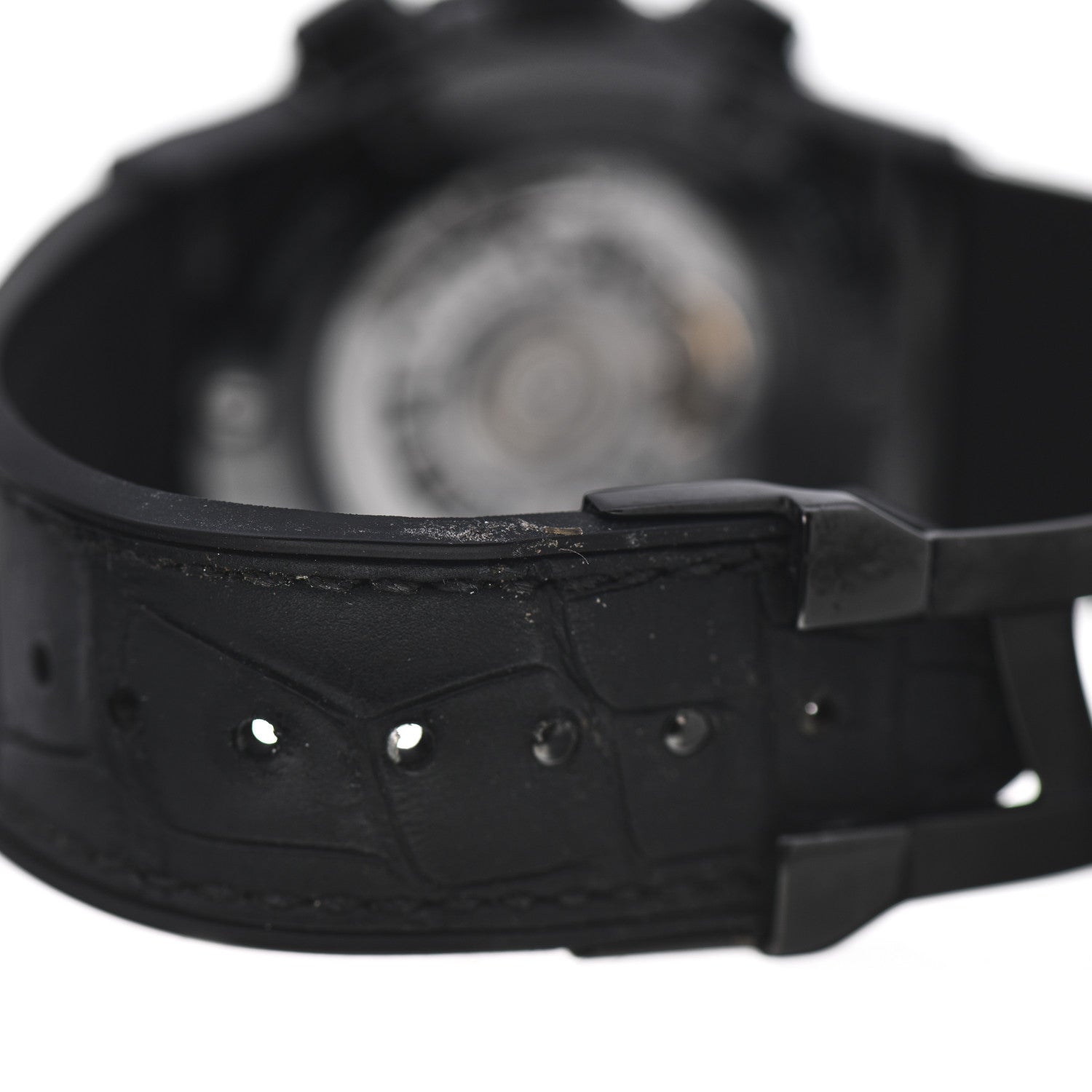 Hublot Titanium Ceramic Alligator 45mm Classic Fusion Aerofusion Chronograph Automatic Watch Black 525.CM.0170.RX 5 of 7