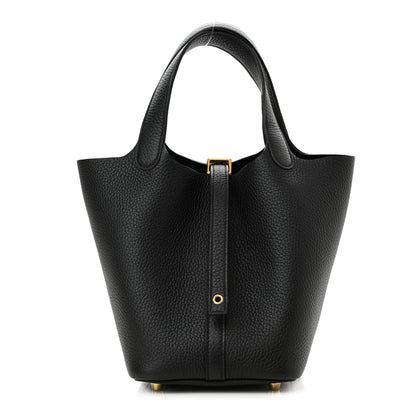 Hermes Taurillon Clemence Picotin Lock 18 PM Black 1 of 10