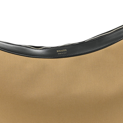 Khaite Canvas Calfskin August Hobo Beige 7 of 9