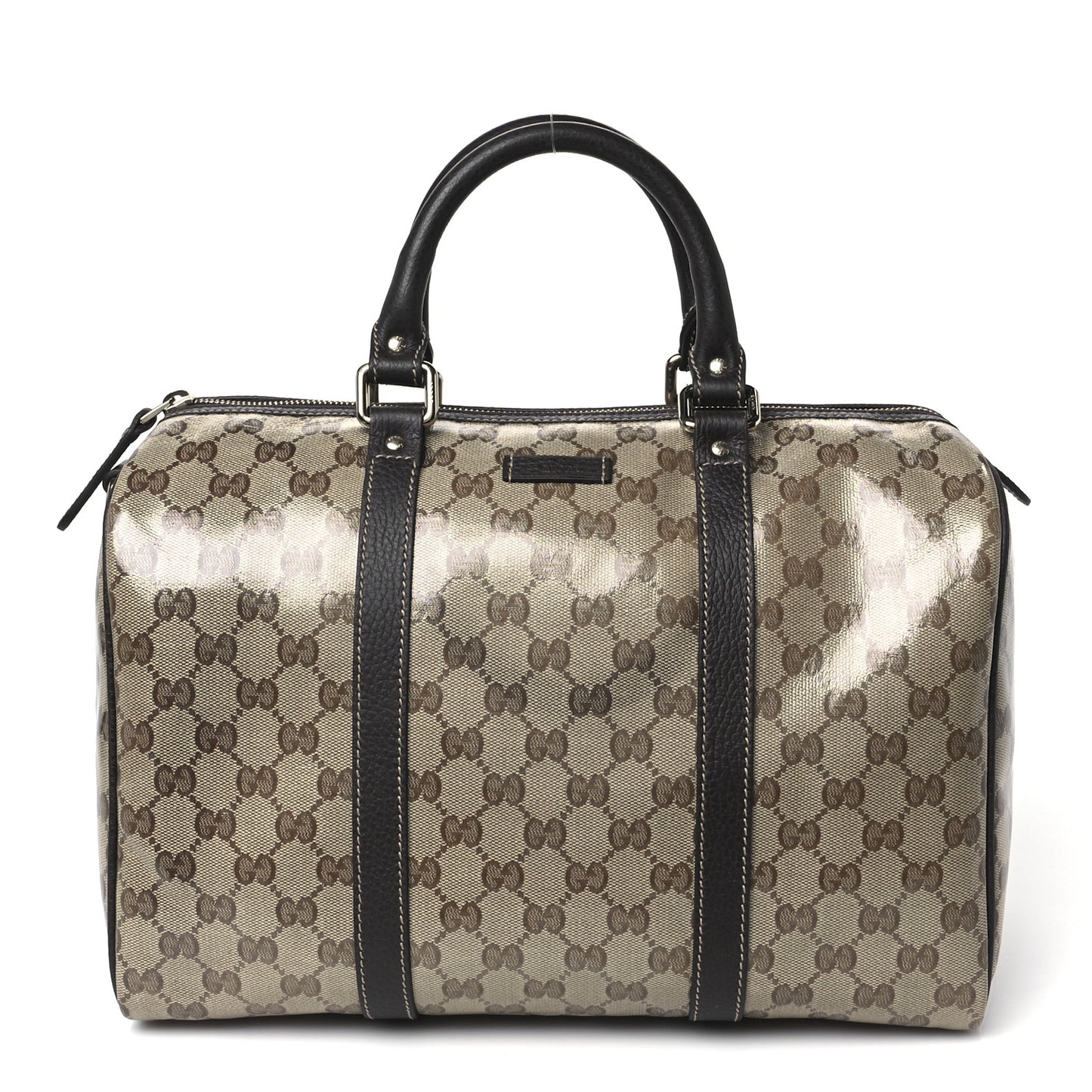 Crystal Monogram Medium Joy Boston Dark Brown