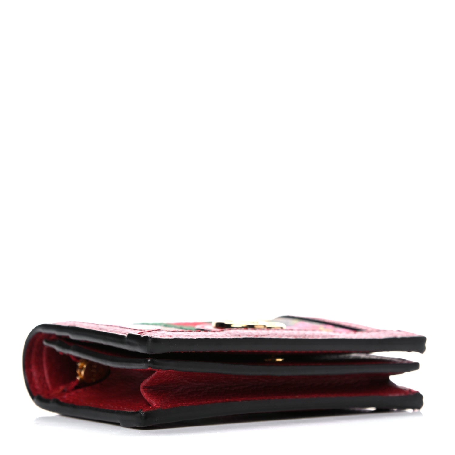 Gucci GG Supreme Monogram Flora Web Ophidia Card Case Red 4 of 9