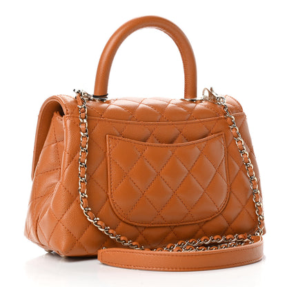 Chanel Caviar Quilted Mini Coco Handle Flap Light Brown 2 of 4