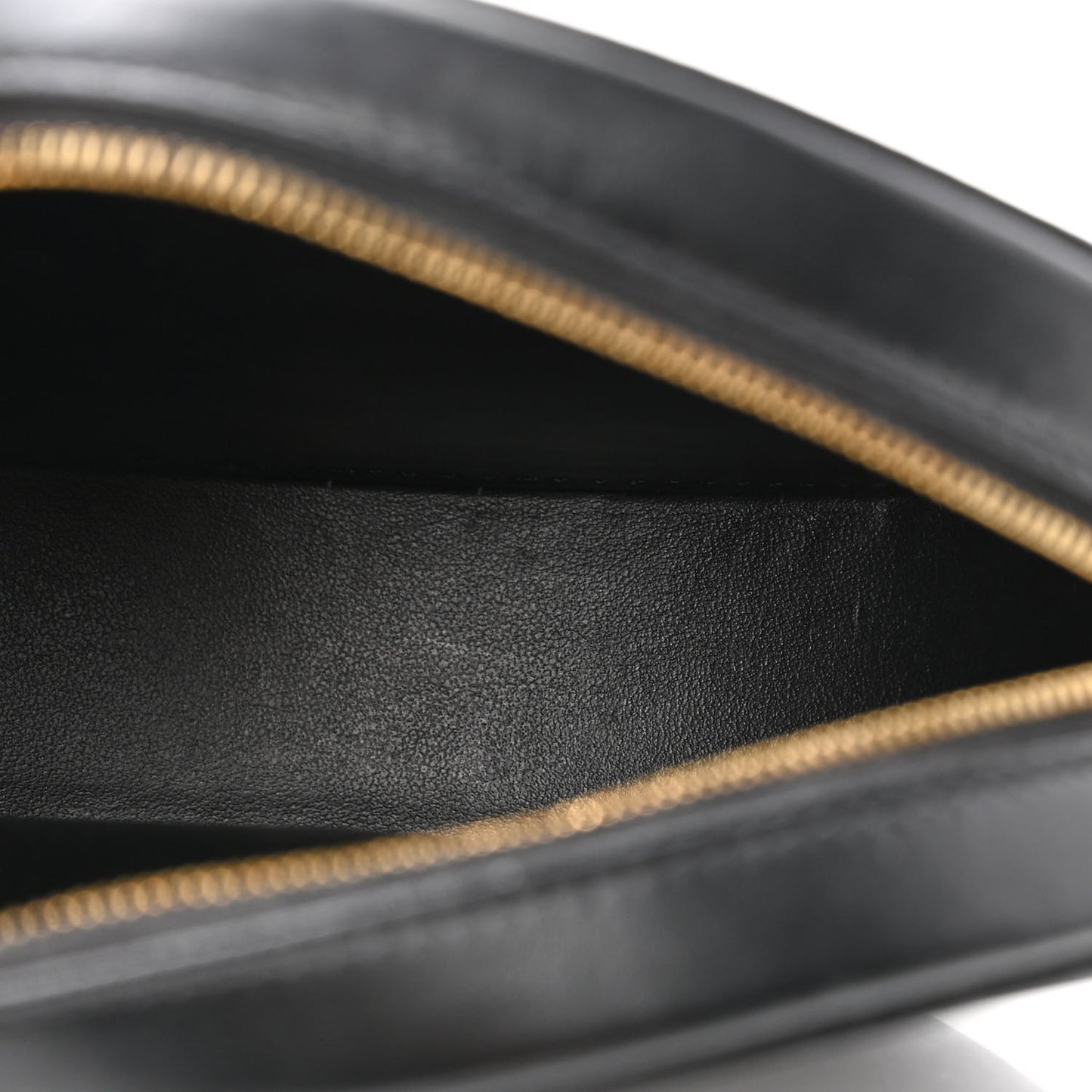 Smooth Calfskin Oval Purse Crossbody Black