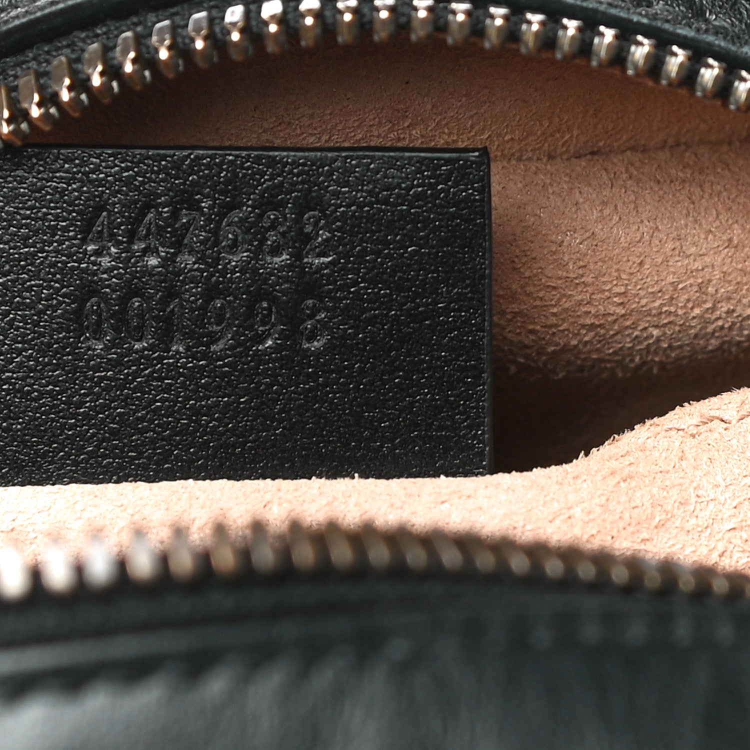 Gucci Calfskin Matelasse Small GG Marmont Chain Shoulder Bag Black 7 of 12
