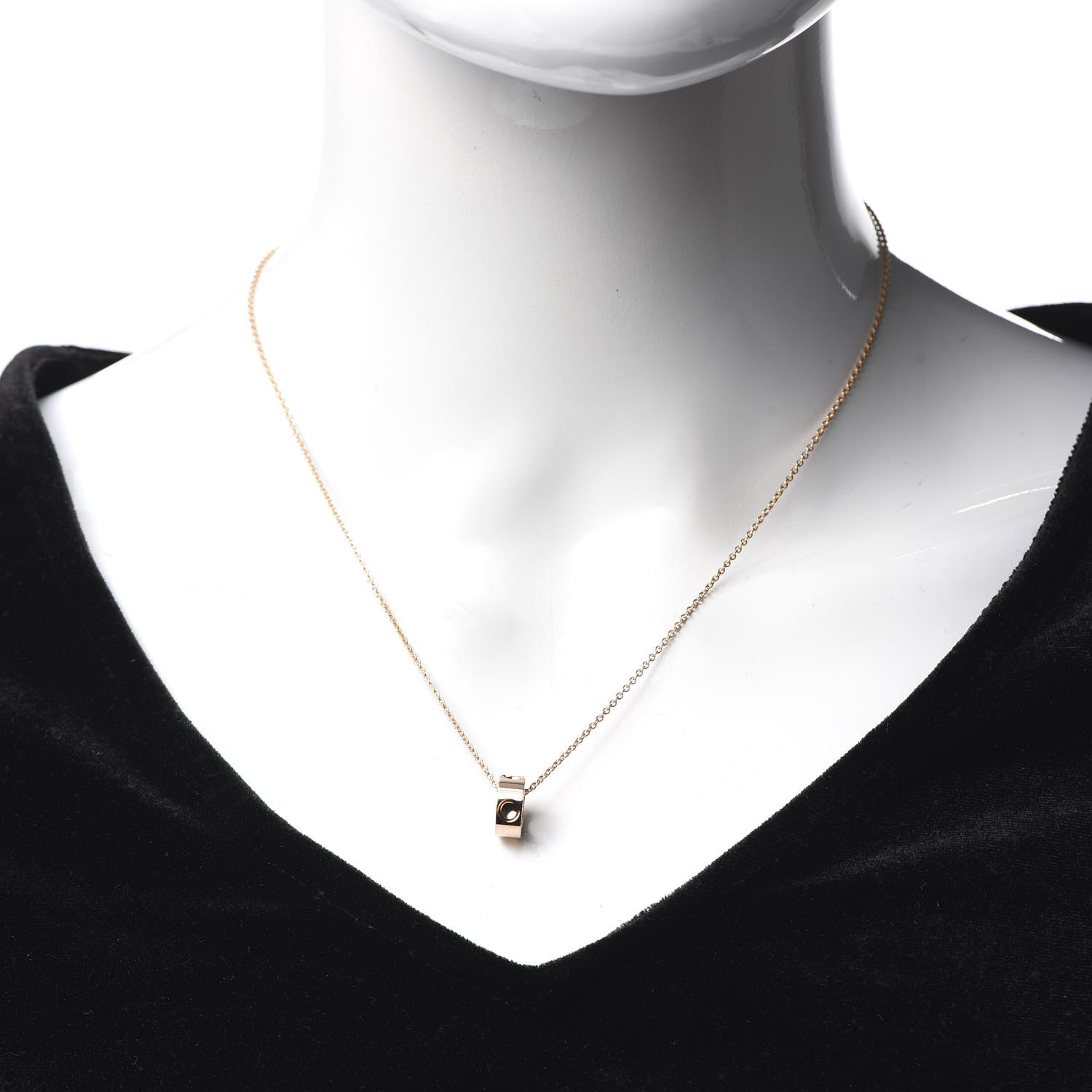 Louis Vuitton 18K Pink Gold Empreinte Pendant Necklace 2 of 10